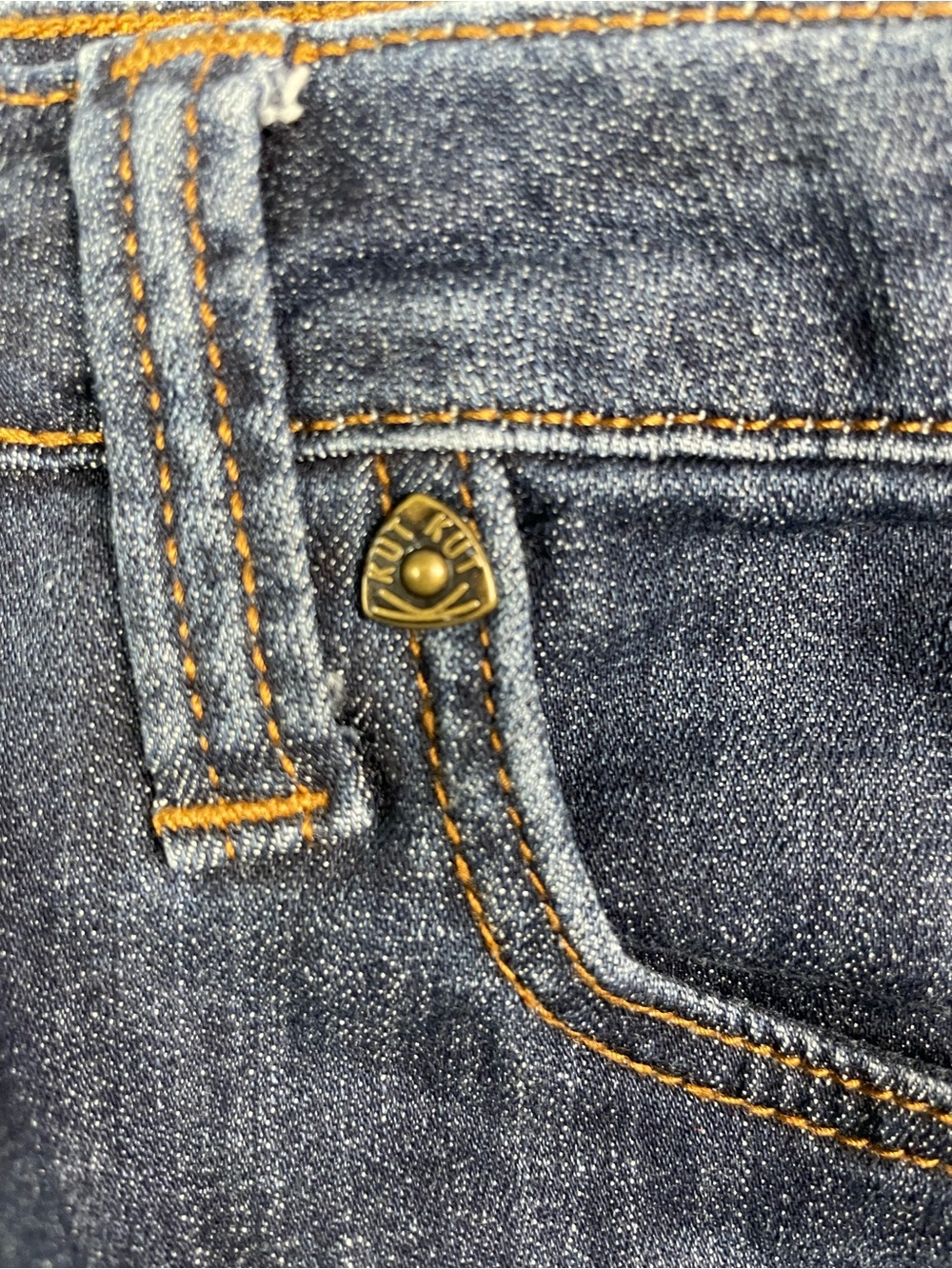 KUT from the Kloth Bardot Crop Skinny Boyfriend Jeans - Dark Wash - Size 8 - Picture 14 of 16